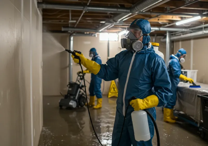 Basement Sanitization and Antimicrobial Treatment process in Osprey, FL