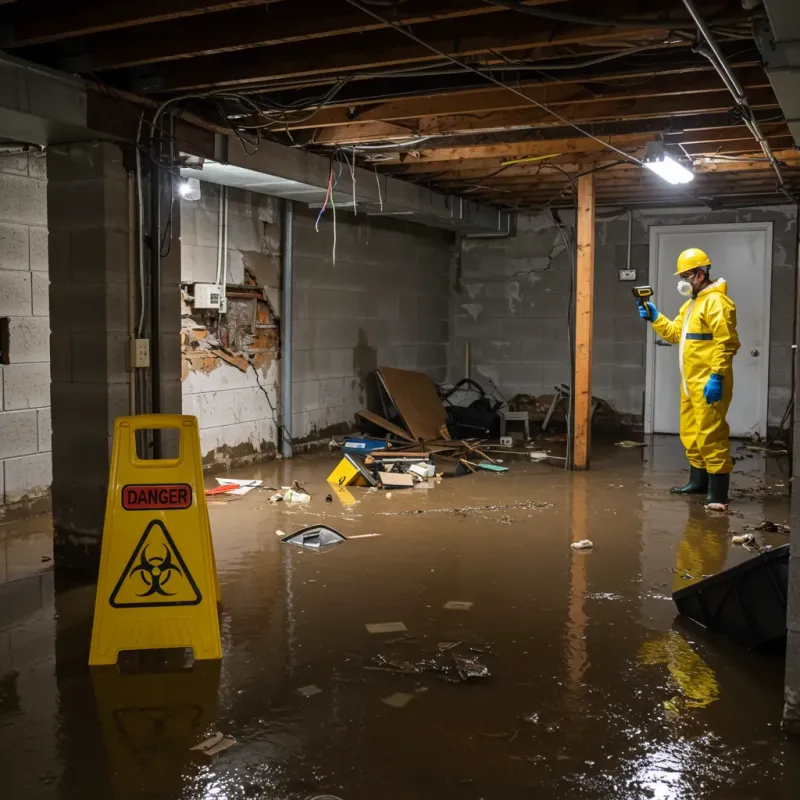 Flooded Basement Electrical Hazard in Osprey, FL Property